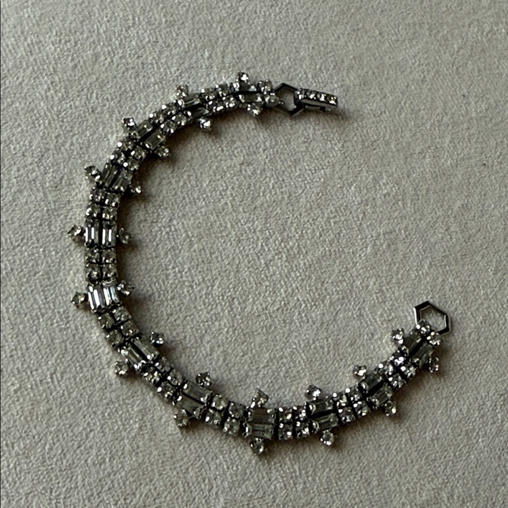 Elegant Silver Crystal Bracelet